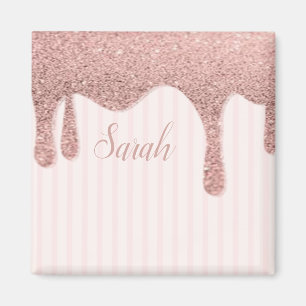 Cool Trendy Pink Glitzer Magnet