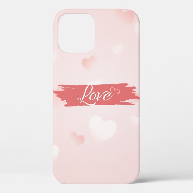 Cool Trendy Pink Heart Liebe Case-Mate iPhone Case (Rückseite)