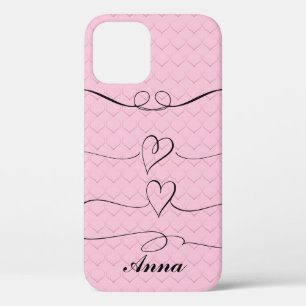 Cool Trendy Pink Heart Liebe Case-Mate iPhone Case