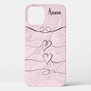 Cool Trendy Pink Heart Liebe Case-Mate iPhone Case