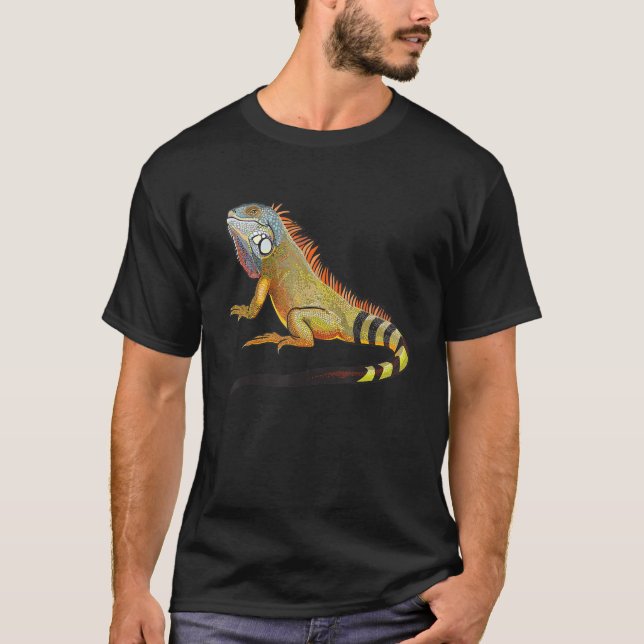 Cool Tropical Iguana Lizard, Haustier-Geschenk T-Shirt (Vorderseite)