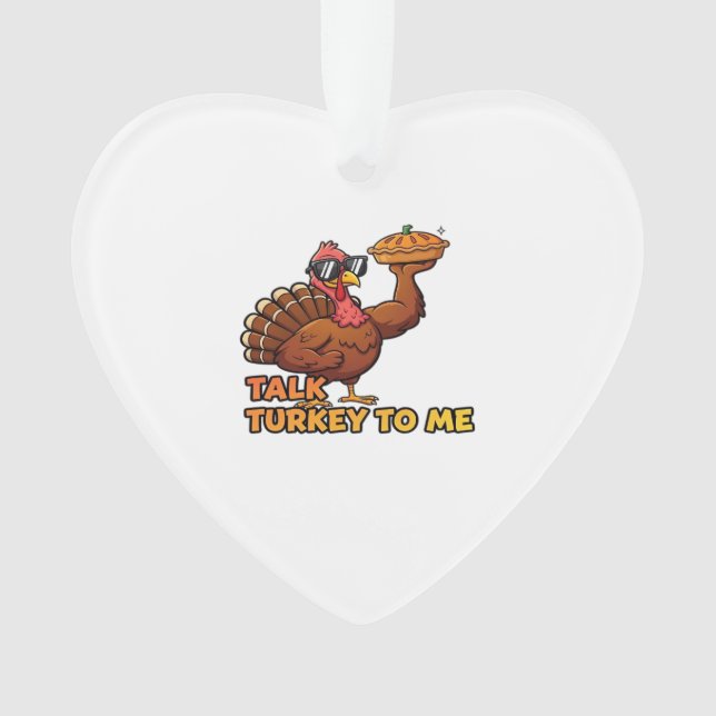 Cool Turkey Thanksgiving Funny Classic T-Shirt.png Ornament (Vorderseite)