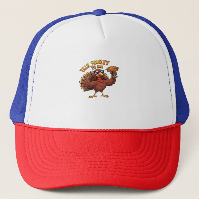 Cool Turkey Thanksgiving Funny Oversized T-Shirt.p Truckerkappe (Vorderseite)