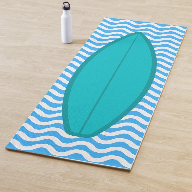 Cool Türkis Blaue Wellen Surfen Yoga Mat Yogamatte (Beispiel)