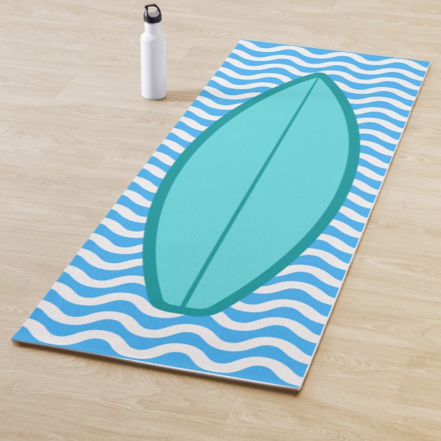 Cool Türkis Blaue Wellen Surfen Yoga Mat Yogamatte (Beispiel)