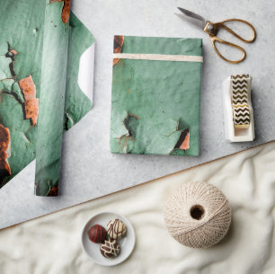 Cool türkisfarbenes Rostmetall Geschenkpapier