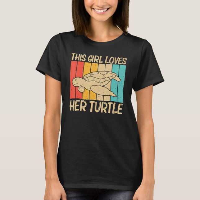 Cool Turtle For Girls Women Sea Turtle Aquatic Ani T-Shirt (Vorderseite)
