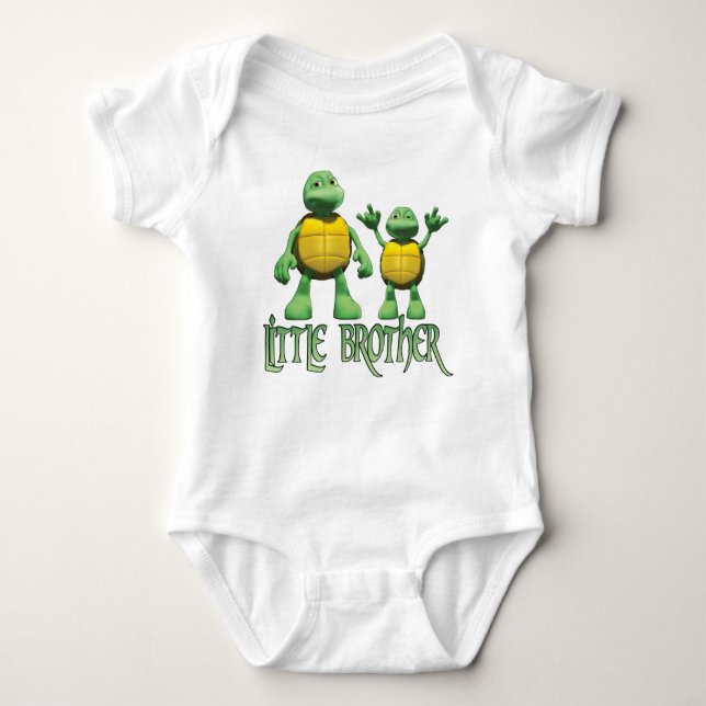 Cool Turtles Little Brother Baby Strampler (Vorderseite)