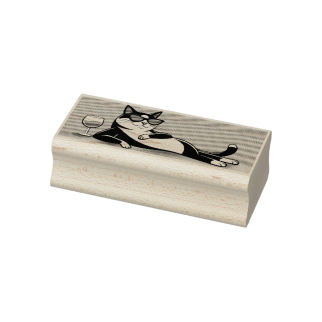 Cool Tuxedo cat rubber stamp Gummistempel (Stempel)