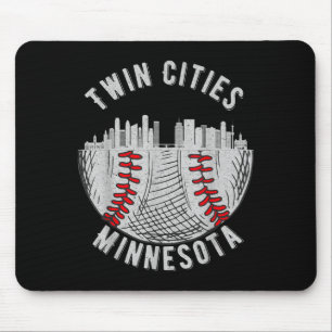 Cool Twin Cities Minnesota Mn Baseball Skyline St Mousepad