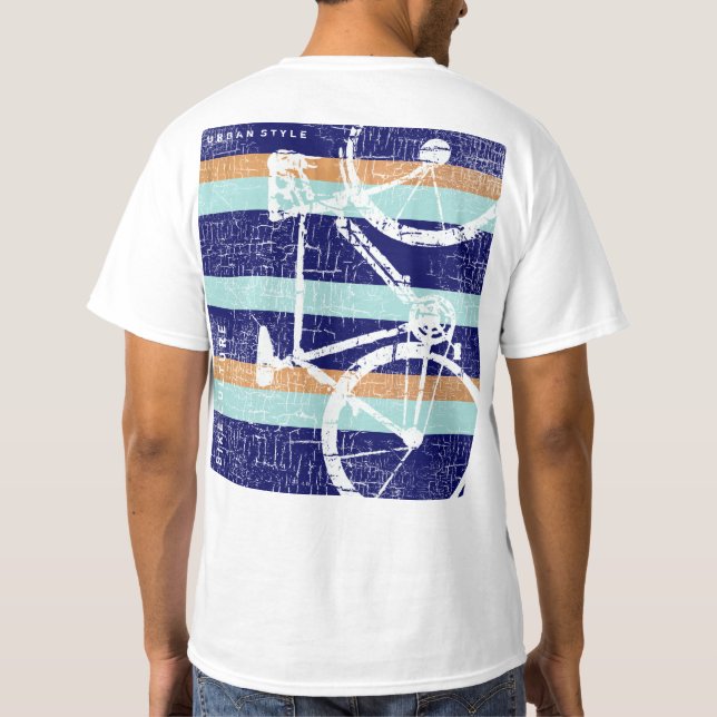 cool u. gestreift, Fahrradkultur, grafisches T-Shirt (Rückseite)
