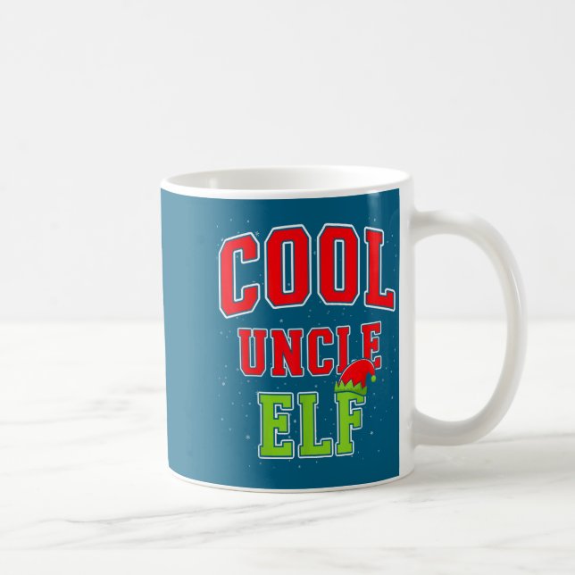 Cool Uncle Elf Christmas Family Matching Group Xma Kaffeetasse (Rechts)