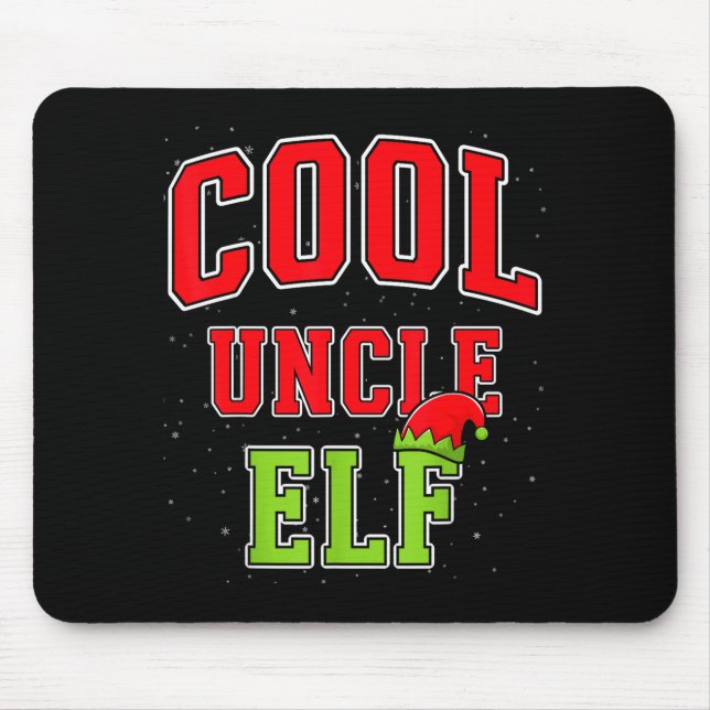 Cool Uncle Elf Christmas Family Matching Group Xma Mousepad (Vorne)