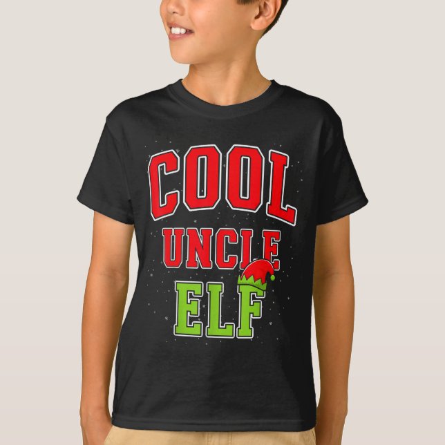 Cool Uncle Elf Christmas Family Matching Group Xma T-Shirt (Vorderseite)