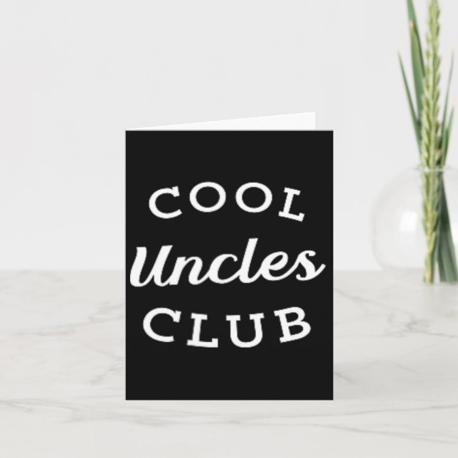Cool Uncles Club Best Uncle Ever Funny Vathday Karte (Vorderseite)
