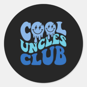 Cool Uncles Club Best Uncle Ever Funny Vathday Runder Aufkleber