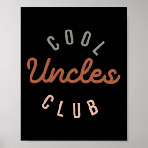 Cool Uncles Club Best Unver Funny Pocket Fath Poster