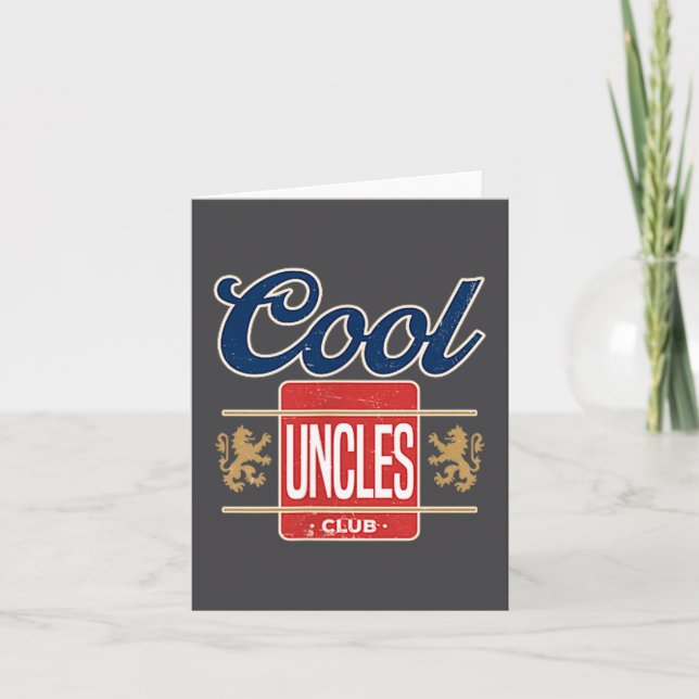Cool Uncles Club For New Uncle Father's Day Uncle  Karte (Vorderseite)