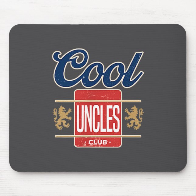 Cool Uncles Club For New Uncle Father's Day Uncle  Mousepad (Vorne)
