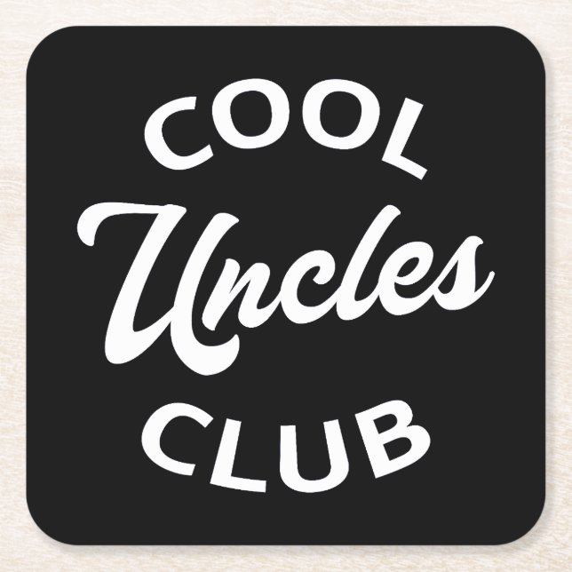 Cool Uncles Club I Rechteckiger Pappuntersetzer (Vorderseite)