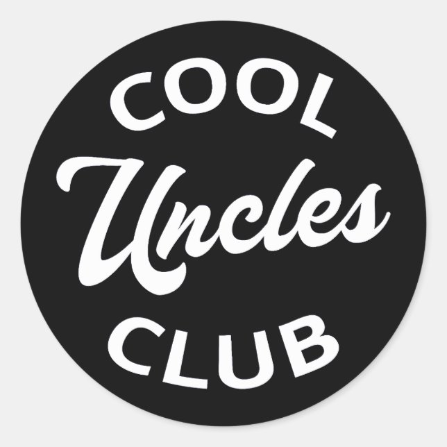 Cool Uncles Club I Runder Aufkleber (Vorderseite)