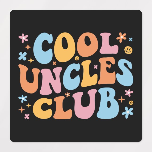 Cool Uncles Club III Etiketten (Design 1)
