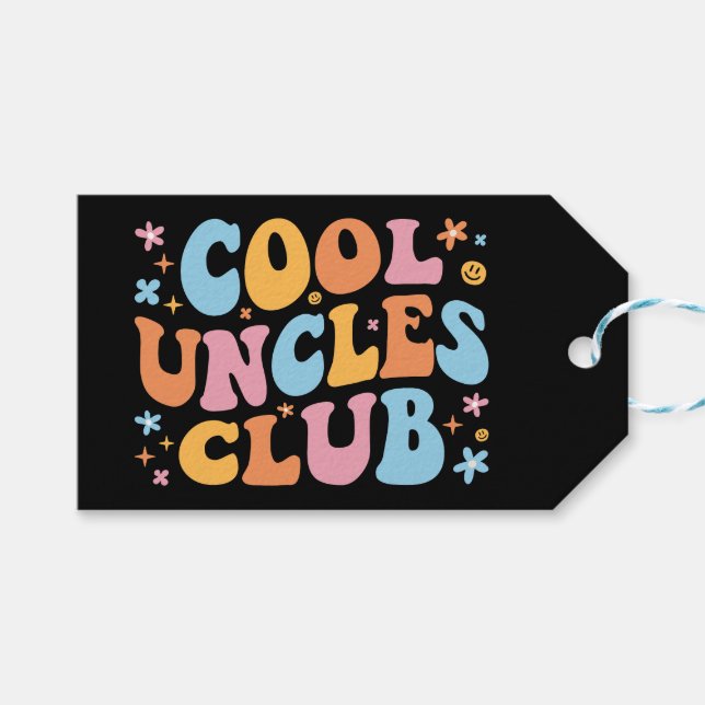 Cool Uncles Club III Geschenkanhänger (Vorderseite (Horizontal))