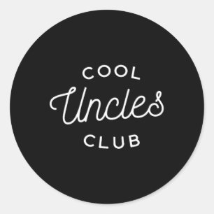 Cool Uncles Club Runder Aufkleber