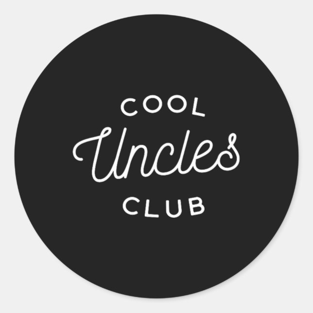 Cool Uncles Club Runder Aufkleber (Vorderseite)