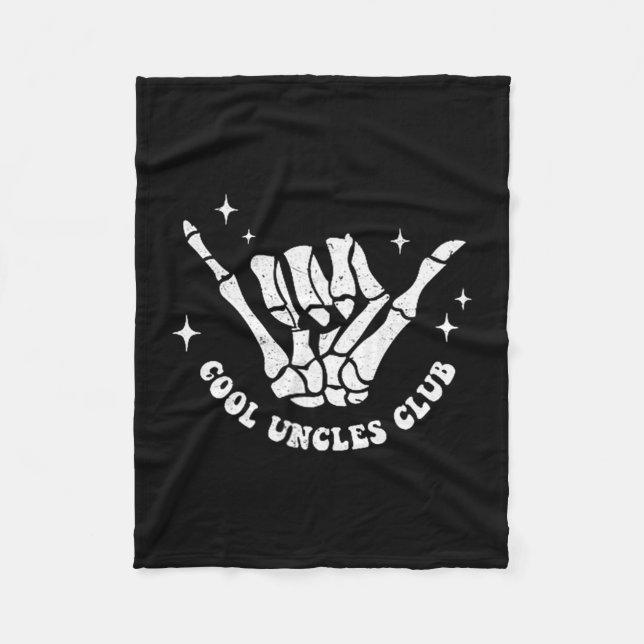 Cool Uncles Club Uncle Cke Birthday Father's Day  Fleecedecke (Vorderseite)