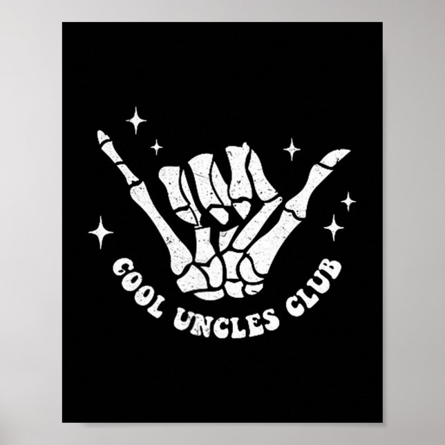 Cool Uncles Club Uncle Cke Birthday Father's Day  Poster (Vorne)