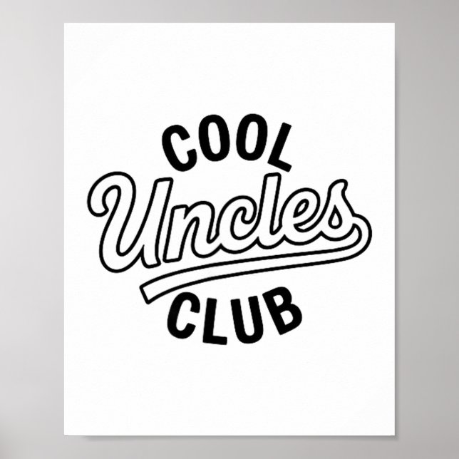 Cool Uncles Club Uncle Ever Funny Cket Fathers Day Poster (Vorne)