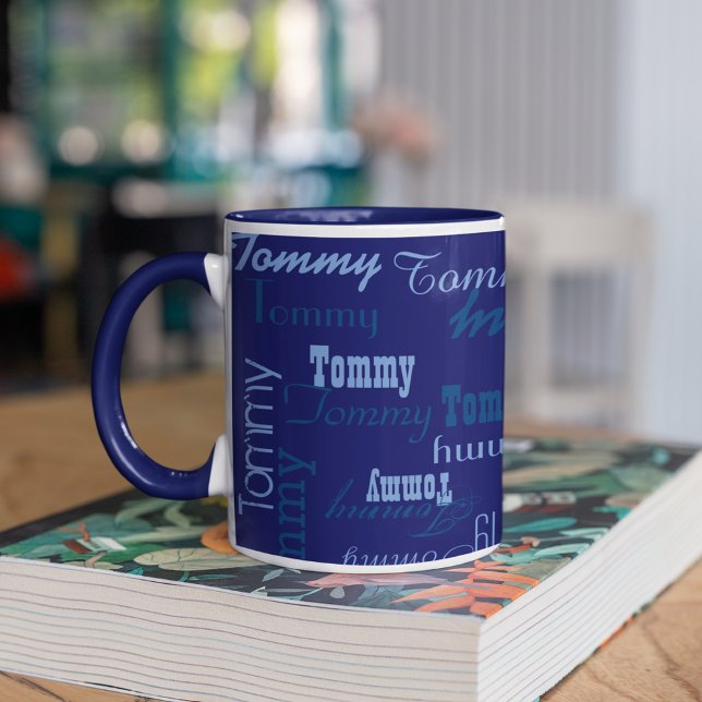 Cool und blau, erstellen Sie Ihr eigenes Namensmus Tasse (Von Creator hochgeladen)