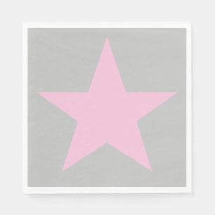 Cool und funky Pink und Gray Star individuell eins Serviette