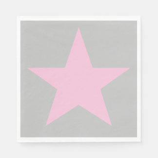 Cool und funky Pink und Gray Star individuell eins Serviette