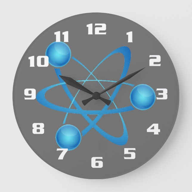 Cool und Nerdy Große Wanduhr (Vorderseite)