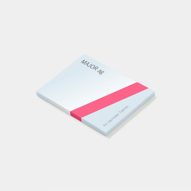 Cool und Ō, einfach einmalimalimalig Post-it Klebezettel (angewinkelt)