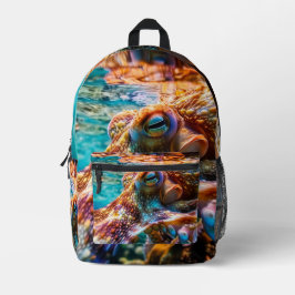 Cool Underwater Octopus Backpack Bedruckter Rucksack