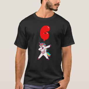 Cool Unicorn 6. Geburtstag Kinder Ballon Party T-Shirt