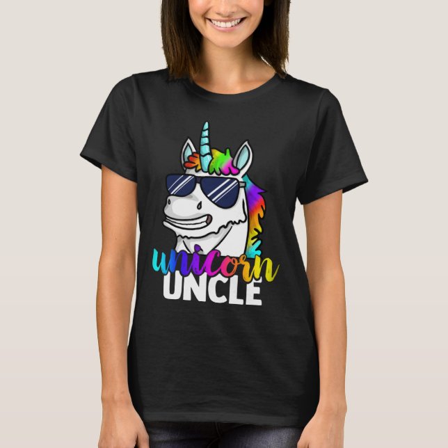 Cool Unicorn Uncle Unclecorn Mens  Fun Christmas T-Shirt (Vorderseite)
