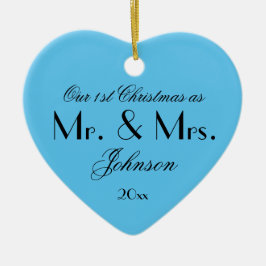 Cool unsere ersten Weihnachten als Mr. & Mrs. Vint Keramik Ornament