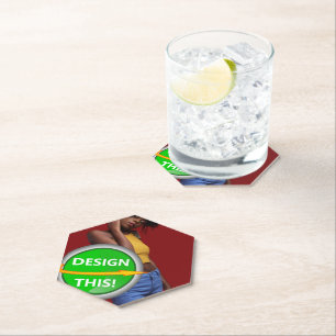 COOL! Untersetzer aus Papier - oben mit Hexagon ge