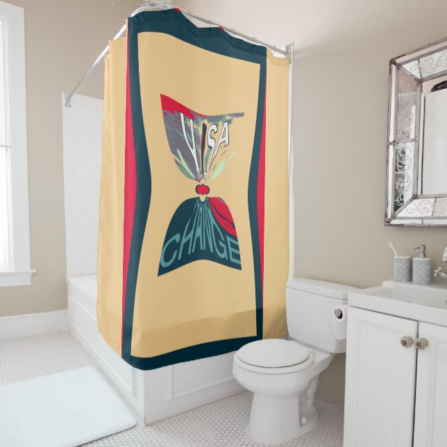 Cool USA Hoffnung phantastisches patriotisches Mus Duschvorhang (Beispiel)