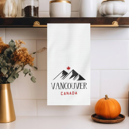 Cool Vancouver Canada Mountains Maple Leaf Geschirrtuch