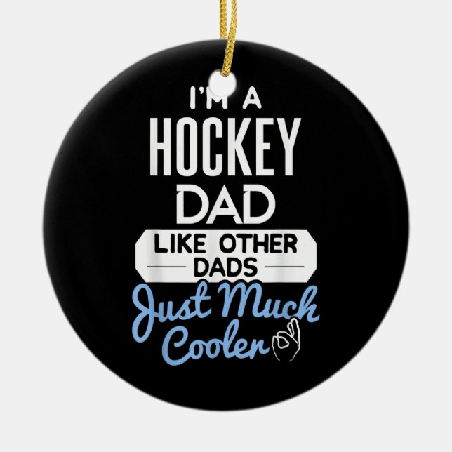 Cool Vatertag Design Hockey Vater  Keramik Ornament (Vorne)