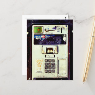 COOL Verlassener Münzfernsprecher  Postkarte