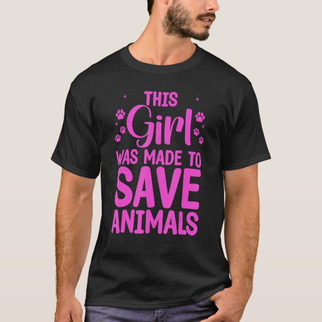 Cool Veterinarian For Girls Kids Women Save Animal T-Shirt (Vorderseite)