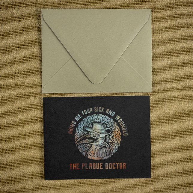 Cool Vintage Plague Doctor   Postkarte (Cool Vintage Plague Doctor Postcard)