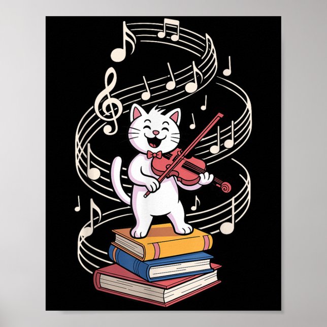 Cool Violin Art For Men Women Kid Violin Player Mu Poster (Vorne)