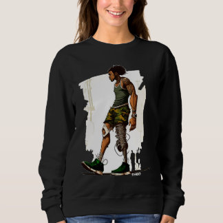 Cool Walking Prothetische Beine Urban Streetwear Sweatshirt